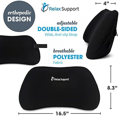 Relax Suporte RS1 Pillow de suporte lombar macio - Cadeira de escritório Suporte de cadeira - Cadeir