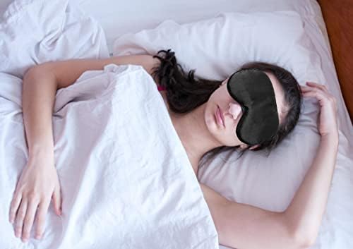 2pcs máscara de olho preto para dormir, macio e confortável para viajar, soneca, noite.
