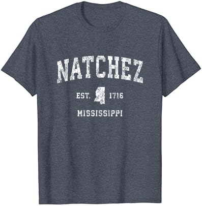 NACKEZ Mississippi MS T-shirt de design esportivo vintage