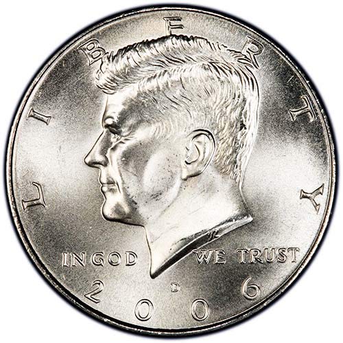 2006 D Acabamento de cetim Kennedy Half Dollar Choice Uncirculou Us Mint
