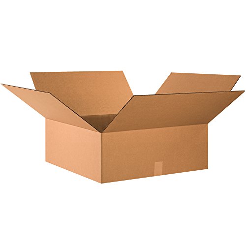 Caixas rápidas BF24249 Caixas de papelão, 24 x 24 x 9 , corrugado de parede única, para embalagem, envio, movimentação e armazenamento, kraft