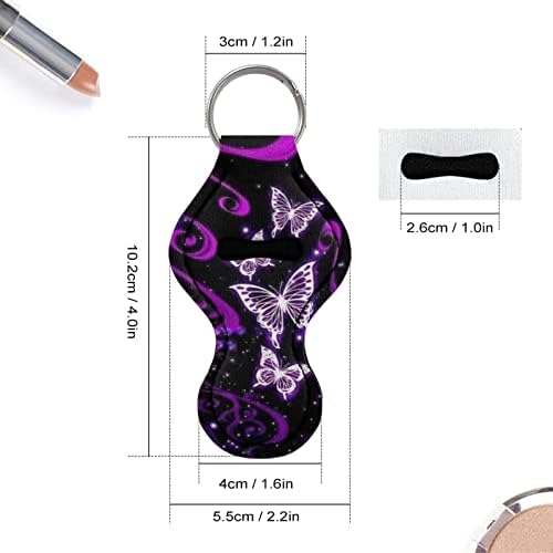 Seanative 5 Pack Neoprene Chapstick Holder Keychain Lipstick Holder Case Acessórios de viagem em massa para mulheres