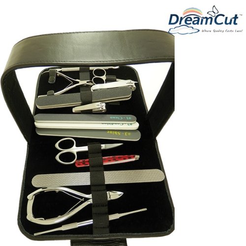 Dreamcut Professional Manicure & Pedicure Kit com caixa de couro grátis, 12 peças