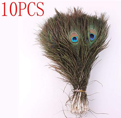 Cooh 10pc lotes diy cauda pavão penas artesanato23-30cm/10-12 polegadas Real 10pcs olho de decoração de casa natural