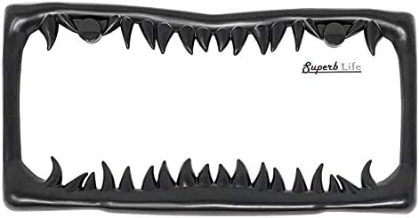 Excelente moldura da placa de dente de tubarão com tampas de parafusos, conjunto de 2