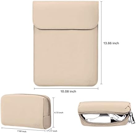 Mosis compatível com MacBook Air 13 polegadas Caso 2022, 2021-2018 A2337 M1 A2179 A1932, laptop de couro Faux Suede Sleeve com bolsa pequena e teclado e protetor de tela e bolsa de armazenamento, damasco