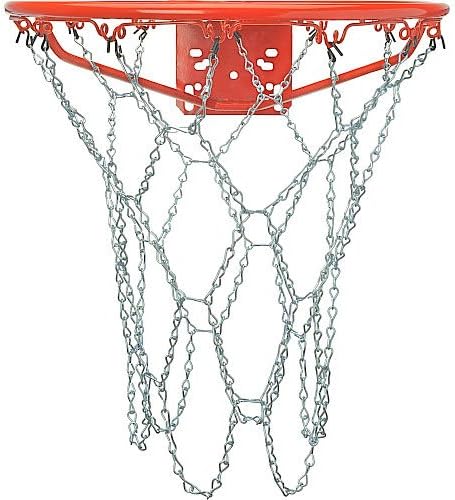 Rede de basquete de corrente de aço galvanizada - inclui bomba de ar bônus
