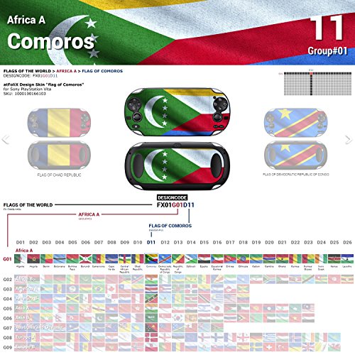 Sony PlayStation Vita Design Skin Sinalizador de Decalque de Comores para PlayStation Vita