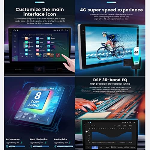 Juxatech 9/9,5 polegadas HD Screen Android 12 Car GPS Navigação para Kia Sportage 4 QL 2017 2018, Player Mp3/Mp4