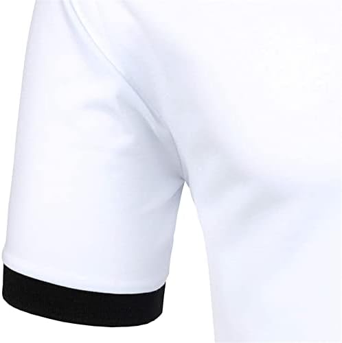 BMISEGM Mens camisa de treino camisa de verão Leisure Mangas masculinas com lapela curta primavera e retalhos grandes e altos camisa