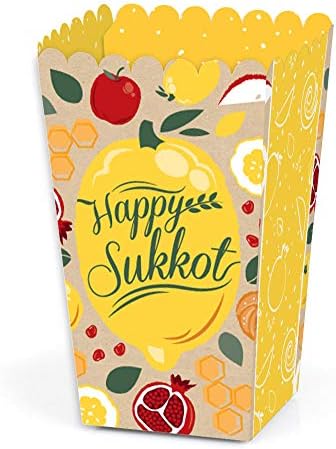 Big Dot of Happiness Sukkot - Sukkah Holiday Judaico Favor Favor de Pipoca Caixas - Conjunto de 12