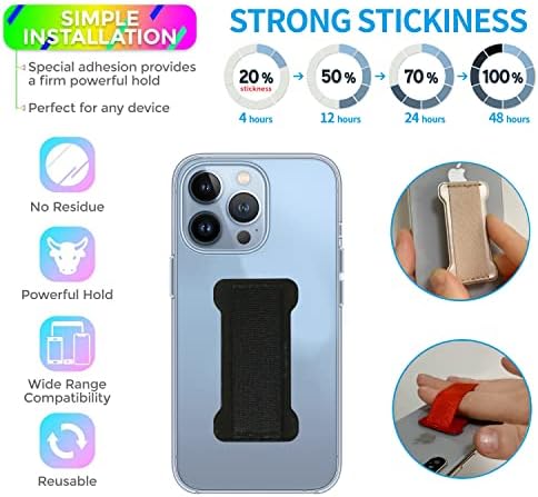 Wuoji - Suporte de telefone com cinta de dedo - Ultra Thin Anti -Slip Universal Celular Grips Band Solter para traseiro