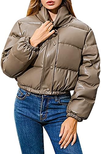 Jaqueta de inverno mulheres jaqueta elegante casaco grosso e quente de manga longa casacos de couro de moda casaca