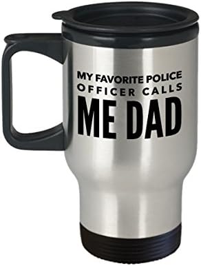Presente CreativexPressco para Dad Caneca, meu policial favorito me chama de Dad Travel caneca, presente para o Dia dos Pais abaixo