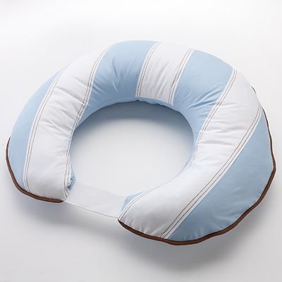 Bacati - Metro Blue/White/Chocolate Enfermy Pillow Insert com tampa removível com zíper incluído