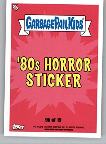 2018 Topps Garbage Bail Kids OH O Horror-Alebs 80s Horror Sticker B 9B Lon Don Sticker Trading Card