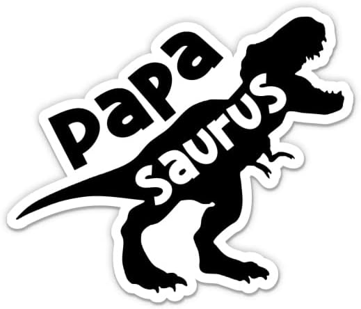 Adesivo de Papasaurus - adesivo de laptop de 3 - Vinil à prova d'água para carro, telefone, garrafa de água - Papa Saurus