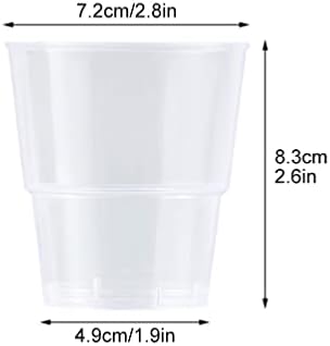 Hemoton Clear Glasses 25pcs xícaras transparentes 230ml Festa de aniversário de Páscoa Drinks Copos Antigo Tumblers Antigos Para Favores