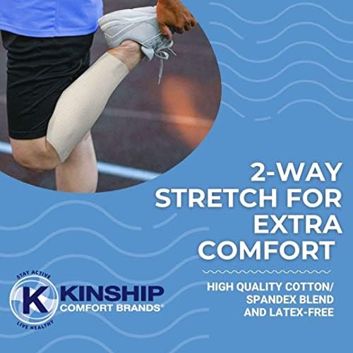 O elástico tubular Kingrip Bandrages by Kinship Comfort Brands Tubular Bandage protege o atendimento frágil de ferida sem látex de pele para edema e suporte linfedema | Feito nos EUA | Tamanho E 3,5 ”x10 mtr