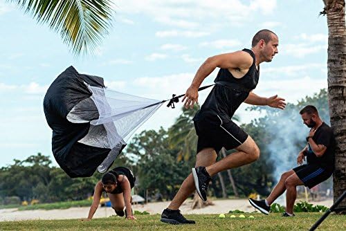 Treinamento de velocidade de corrida primavera, broca de velocidade de 56 polegadas Resistência Paraquedas Running Running Sprint Chute Futebol Sport Speed ​​Training