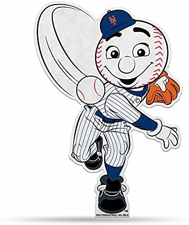 RICO Industries SSP5801M: Mets Shape Cut Mascot Pennant com cartão de cabeçalho