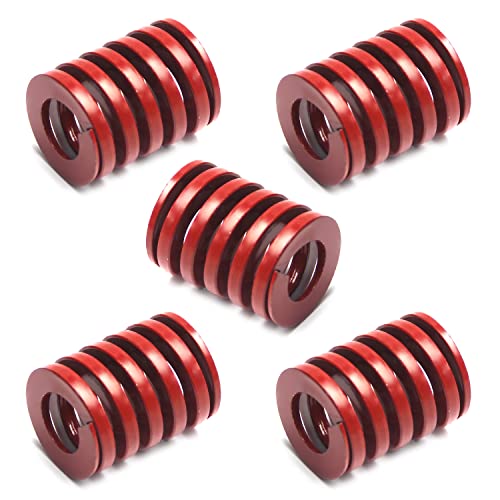 Yinpecly 5pcs Dado vermelho mola estampagem de estampagem média Mola de molde de compressão Mola de molde, 20mm OD 10mm ID 25mm Mola de dado de comprimento para equipamento mecânico Acessórios da impressora 3D Tom vermelho