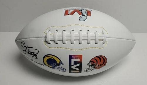 Cam Akers contratou o Rams Super Bowl LVI Logo Football Fanatics B299336 - Bolsas de futebol autografadas