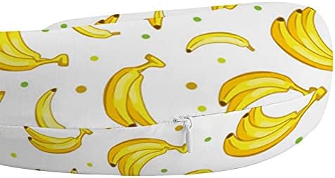 Travesseiro de pescoço de fruta de banana doce travesseiro de viagem em forma de U para viajar de viagem de carro cochilando