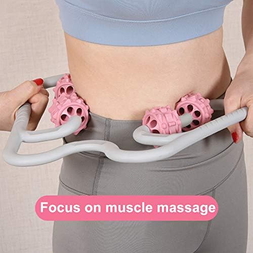 Massagem muscular profunda, 4 rodas Rolo de terapia muscular do ponto de gatilho para pernas e corpo, rolo de espuma 3D 360 ° Anti-celulite adequado para atletas, iogues, fitness e outros amadores