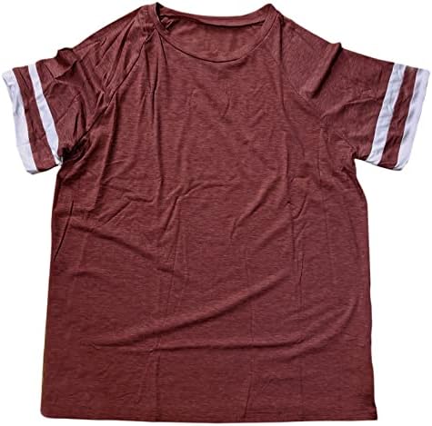 Camisetas de camisetas femininas Moda feminina listrada listrada de manga curta camiseta colorida de cor de cor de cor de cor
