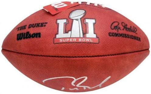 Tom Brady autografou o oficial SB Li Leather Football