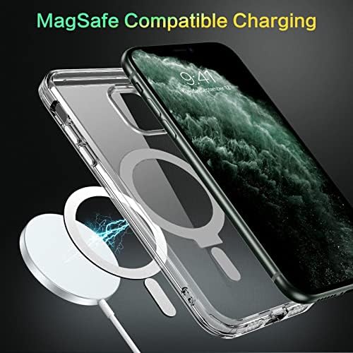 Duedue para o iPhone 11 Pro Max Magnetic Case com suporte invisível [compatível com magsafe], capa de proteção à prova de choques de proteção completa clara do corpo inteiro para Apple iPhone 11 Pro Max 6.5 , Limpo