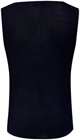 Wenkomg1 Tanque esportivo masculino de malha de malha sólida camiseta de camiseta sem mangas