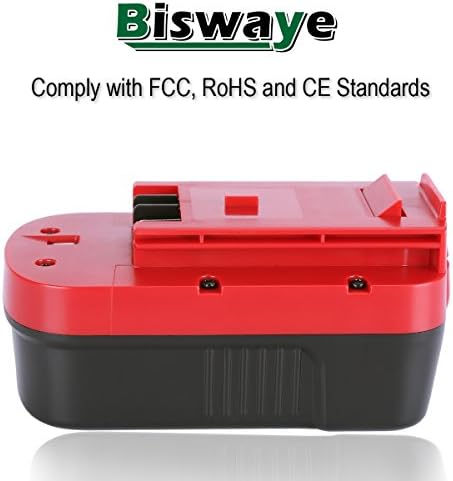 Biswaye 9.6V-18V Multi Volt Carregador de bateria compatível com bateria preta e deck, 2-pacote 3.8ah 18V Bateria compatível