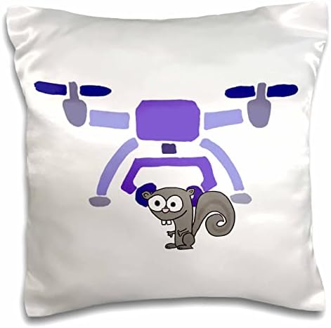 3drose engraçado drone fofo carregando desenho animado de sátira de esquilo voador - travesseiros