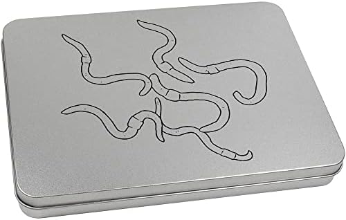 Azeeda 'Worms' Metal Articled Stationery Tin/Storage Box