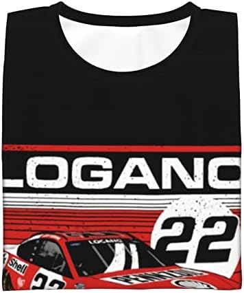 Asfrsh Joey Logano 22 camisa para adolescente e menino impressão de manga curta Tee Athletic Classic Shirt Crewneck T-shirt