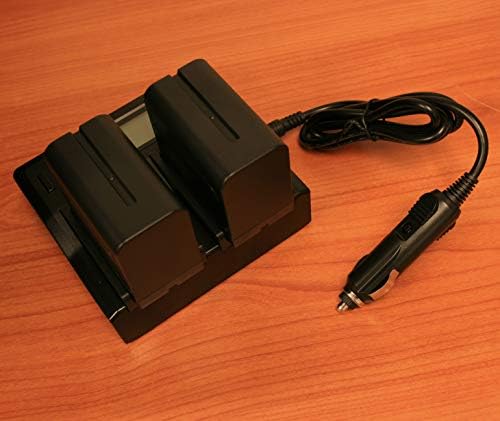 Carregador de bateria LCD dual de potência Wasabi para Sony NP-F550 NP-F570 NP-F750 NP-F770 NP-F930 NP-F950 NP-F960