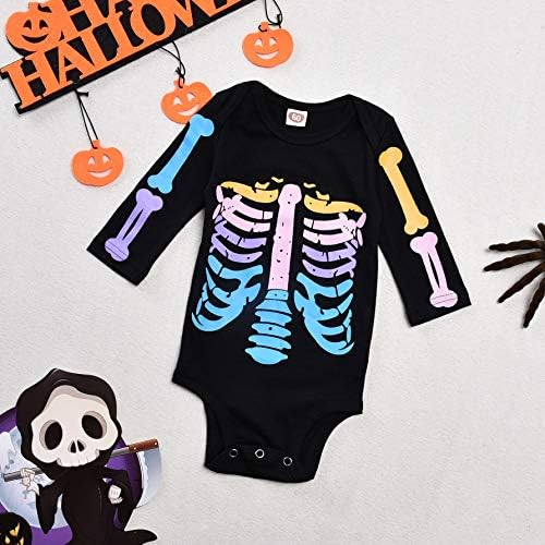 Criança infantil bebê menina halloween esqueleto bodysuit skull tutu tule snaia perna mais roupas quentes