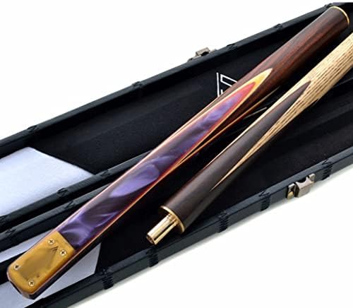 N/A 57 3/4 Snooker articulado Cue Soldado manualmente com 2 extensões embaladas em CAUSE CAUSE