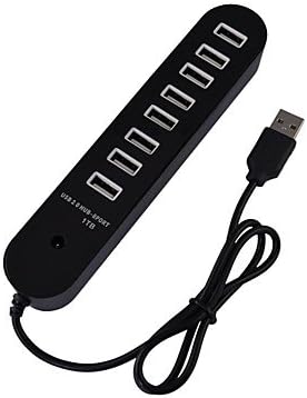 1 TB Hi-Speed ​​USB2.0 8Port Hub USB2.0/1.1 é universal, preto