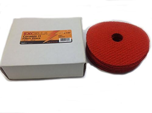 Abrasivos Sungold 17561 24 Grit Excella Orange Ceramic Fiber Disc, 5 x 7/8 Hole