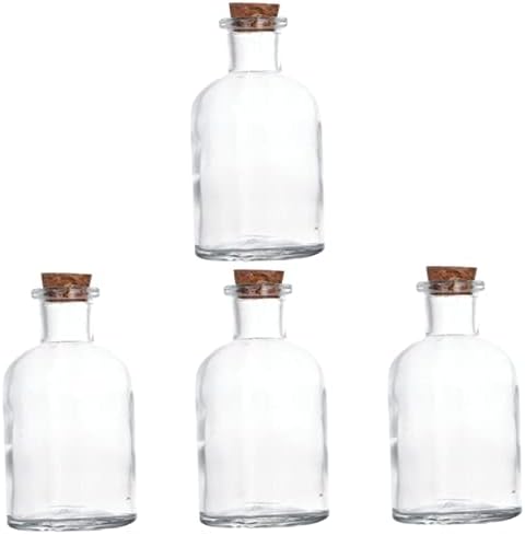 Besportble 4pcs corresponde aos recipientes de presente de garrafa Jarrones decorativos vasos claros garrafas de vidro