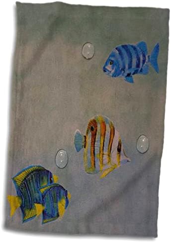 3drose Florene Childrens Art - 3 peixes - toalhas