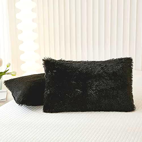 Conjunto de capa de edredão fofo de Memfydu, conjunto de roupas de cama de quadro de veludo de veludo preto, preto, fechamento