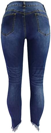 Calças de grife para mulheres nove parte fina de quadril lasco de baixo aumento de jeans com franjas 311 equipamento