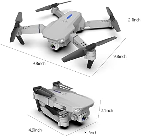 BMFHJEQ DRONE com câmera HD dual 1080p, quadcopter RC atualizado, drone WiFi FPV RC para iniciantes, aeronaves ao vivo de vídeo HD, evitação inteligente de obstáculos, brinquedo de controle para menino presente