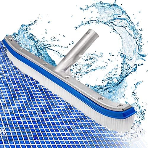 Parede da piscina e escova de ladrilhos de 18 escovas de piscina de nylon Bristles de cabeça com clipes EZ Brush