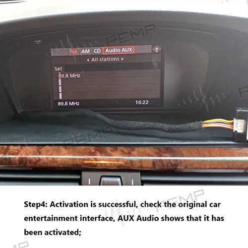 Adaptador PEMP E60 AUX Abra o áudio aux do carro original para BMW E60 E61 E63 E64 CCC