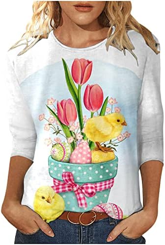 T-shirt feminina para a Páscoa de Páscoa